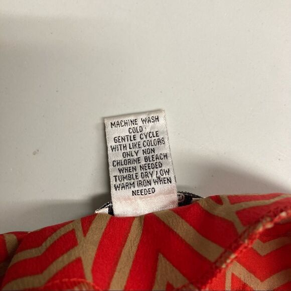 PINKY Women’s Orange & Tan Geometric Sleeveless Pull -On Dress Size Small‎ - Picture 6 of 8